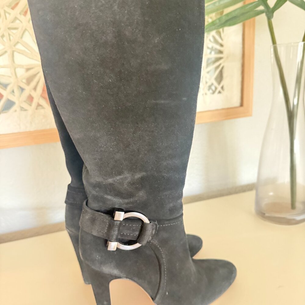 Antonio Meliani Heeled Black Suede Tall Boot Size 6